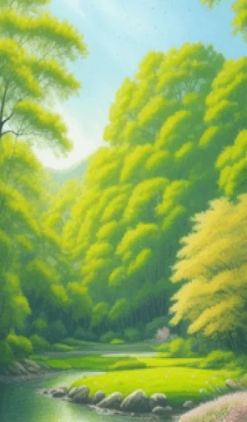 [LINE着せ替え] 田園風光-春の丘の草原 u3jgfの画像1