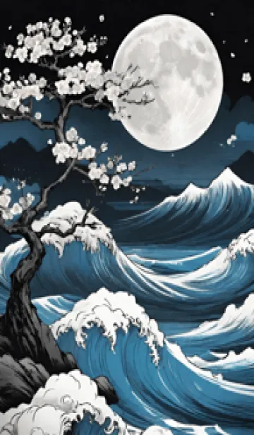 [LINE着せ替え] 浮世絵 山海桜花 veuTwの画像1