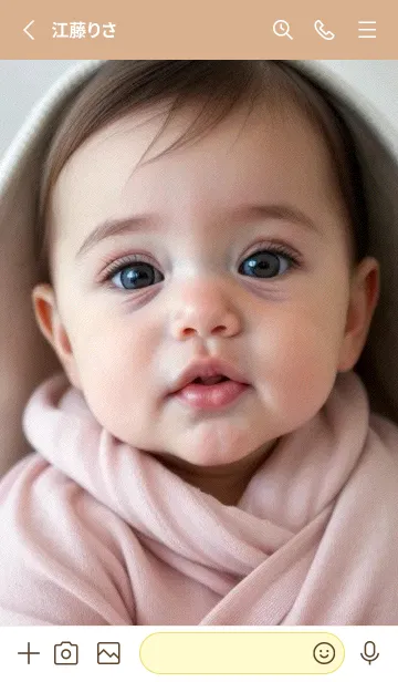 [LINE着せ替え] かわいい赤ちゃん - Q版 rm3Lbの画像2