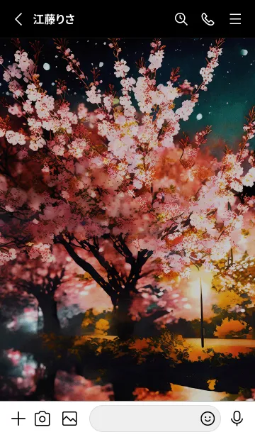 [LINE着せ替え] 美しい夜桜の着せかえ#944の画像2