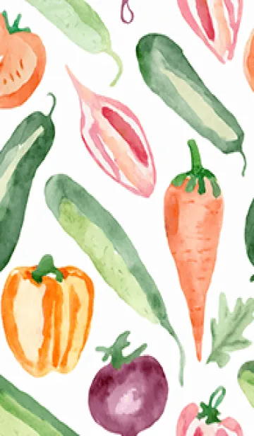 [LINE着せ替え] 【シンプル】お野菜の着せかえ#839の画像1