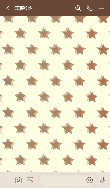 [LINE着せ替え] 星のドッドきせかえ ブリックレッドの画像2