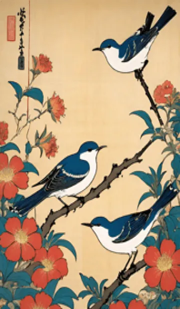 [LINE着せ替え] 浮世絵 -鳥 31428Eの画像1