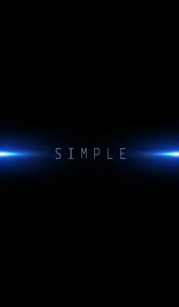 SIMPLE BLUE LIGHT - BLACK 4のLINE着せ替え