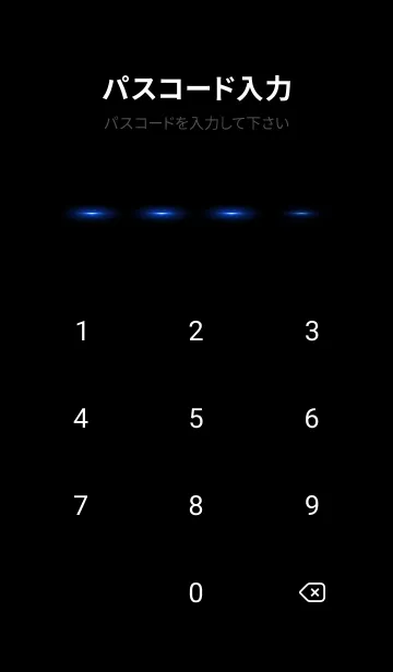 [LINE着せ替え] SIMPLE BLUE LIGHT - BLACK 4の画像4