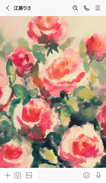 [LINE着せ替え] 薔薇(バラ)の花の着せかえ(R4005)の画像2