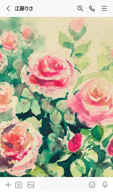 [LINE着せ替え] 薔薇(バラ)の花の着せかえ(R4003)の画像2