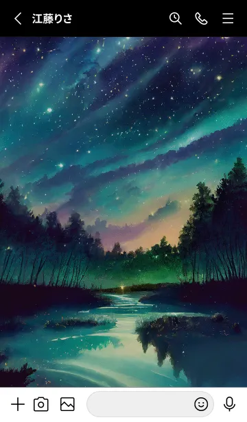 [LINE着せ替え] 綺麗な星空の夜景着せかえ#1098の画像2