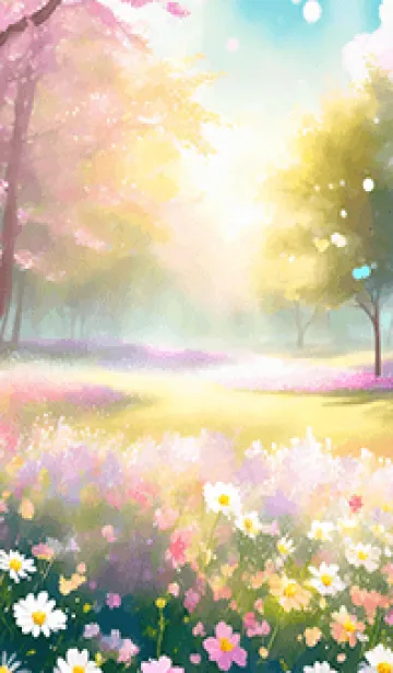 [LINE着せ替え] 優美な春の風景の着せかえ(Spring-715)の画像1