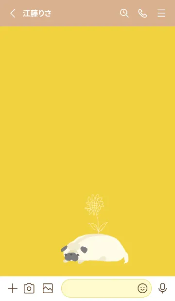 [LINE着せ替え] ちびパグちゃんの画像2