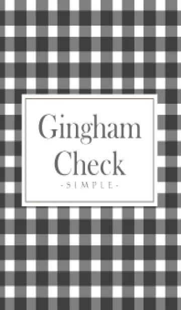 [LINE着せ替え] Gingham Check-Black 4の画像1