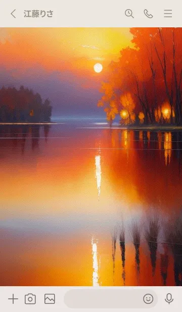 [LINE着せ替え] 下班後の夕日のビーチ TTy2Tの画像2