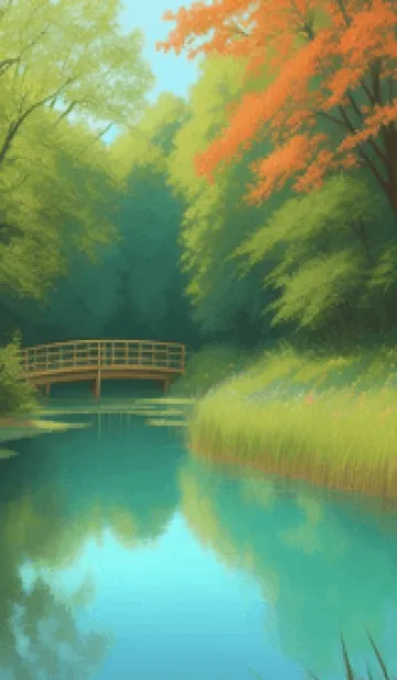 [LINE着せ替え] 静かな山水の森-春 ZXsqlの画像1