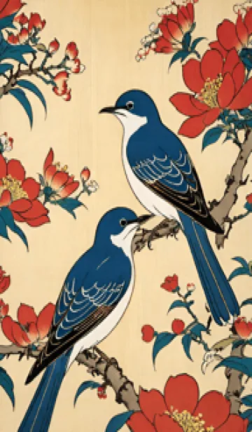 [LINE着せ替え] 浮世絵 -鳥 46Fe78の画像1