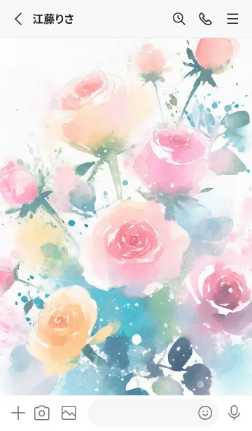 [LINE着せ替え] 薔薇(バラ)の花の着せかえ(R4021)の画像2