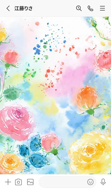 [LINE着せ替え] 薔薇(バラ)の花の着せかえ(R4019)の画像2