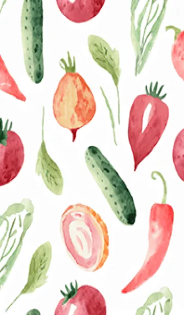 [LINE着せ替え] 【シンプル】お野菜の着せかえ#858の画像1