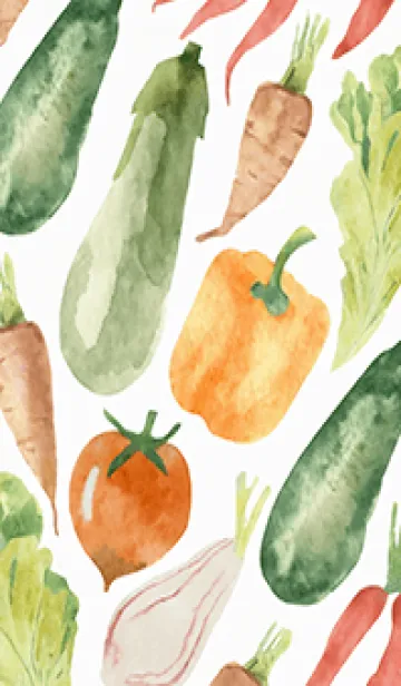[LINE着せ替え] 【シンプル】お野菜の着せかえ#855の画像1