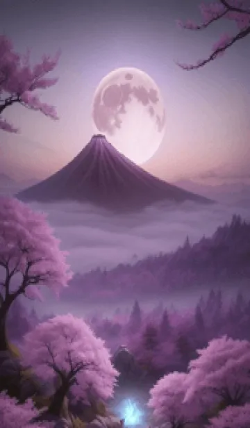 [LINE着せ替え] 夜に満開の桜 iZUJZの画像1