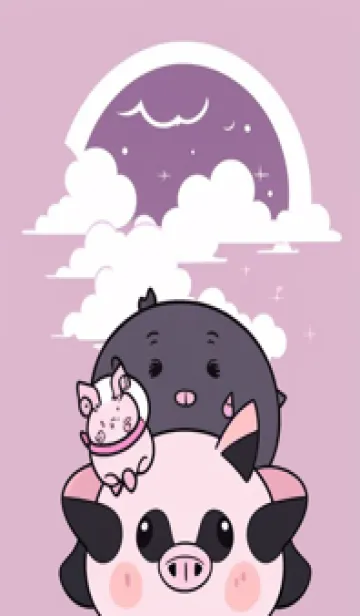 [LINE着せ替え] 可愛なピンクの小豚 E9hHAの画像1