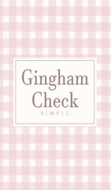 [LINE着せ替え] Gingham Check-Natural Pink 4の画像1