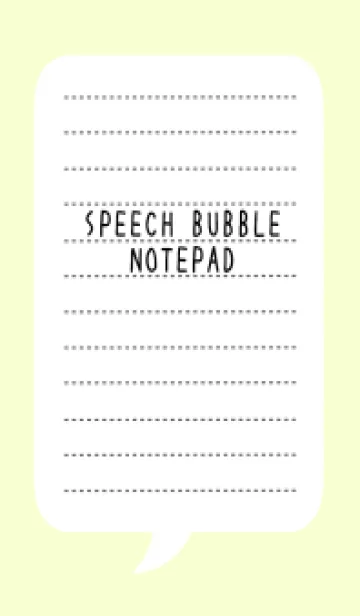 [LINE着せ替え] 吹き出しメモ帳/ライトライムグリーンの画像1