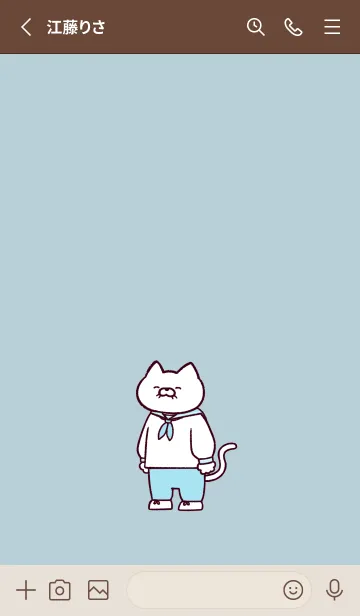 [LINE着せ替え] 水兵にゃん(くすみ06)の画像2