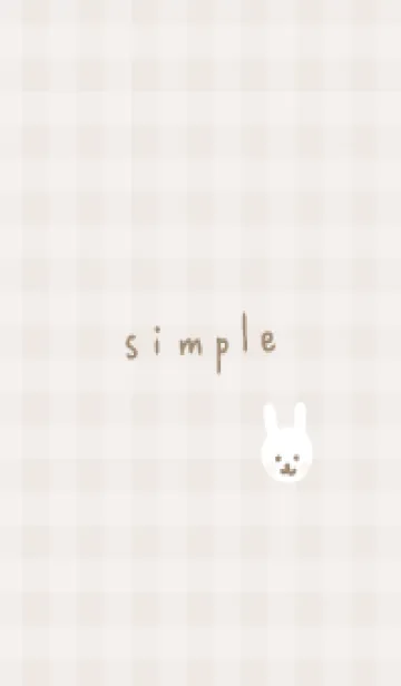 [LINE着せ替え] 白うさぎ チェック19の画像1