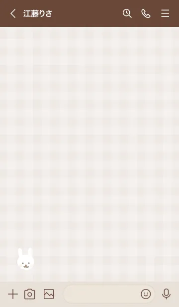 [LINE着せ替え] 白うさぎ チェック19の画像2