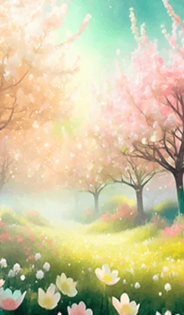 [LINE着せ替え] 優美な春の風景の着せかえ(Spring-721)の画像1