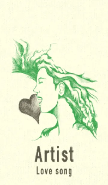 [LINE着せ替え] Artist 愛の歌 パロットグリーンの画像1