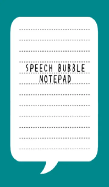 [LINE着せ替え] 吹き出しメモ帳/ピーコックグリーンの画像1