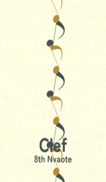 [LINE着せ替え] 八分音符1 オーカーの画像1