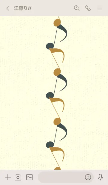 [LINE着せ替え] 八分音符1 オーカーの画像2