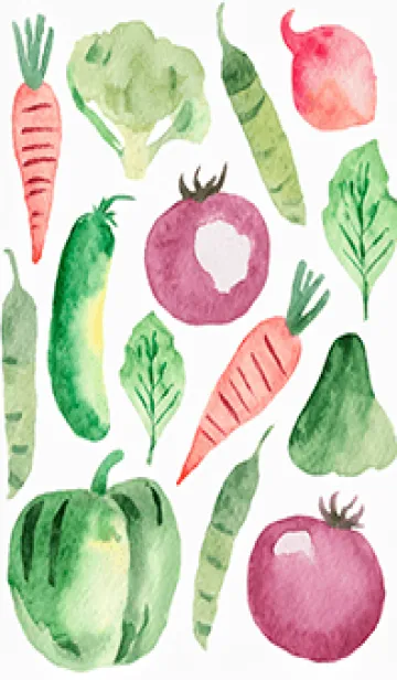 [LINE着せ替え] 【シンプル】お野菜の着せかえ#853の画像1