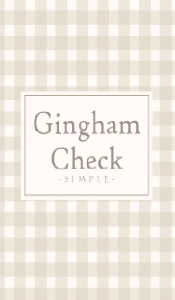 [LINE着せ替え] Gingham Check-Natural Beige 4の画像1