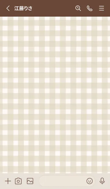 [LINE着せ替え] Gingham Check-Natural Beige 4の画像2