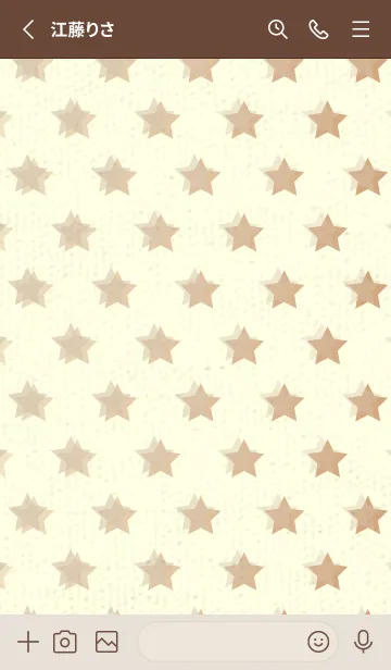 [LINE着せ替え] 星のドッドきせかえ 亜麻色の画像2
