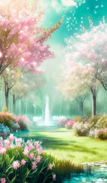 [LINE着せ替え] 優美な春の風景の着せかえ(Spring-737)の画像1