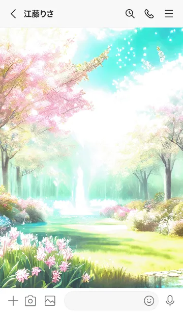 [LINE着せ替え] 優美な春の風景の着せかえ(Spring-737)の画像2