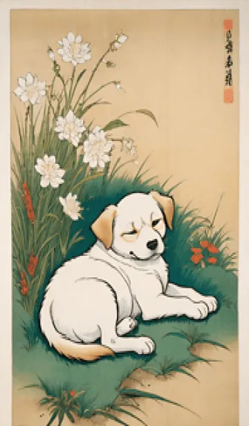 [LINE着せ替え] 浮世絵 ミャオミャオ猫 8E6cCDの画像1