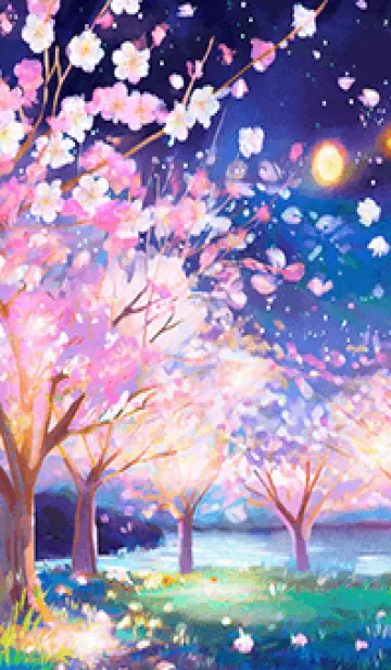 [LINE着せ替え] 美しい夜桜の着せかえ#966の画像1