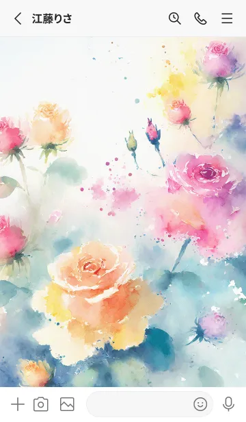 [LINE着せ替え] 薔薇(バラ)の花の着せかえ(R4037)の画像2