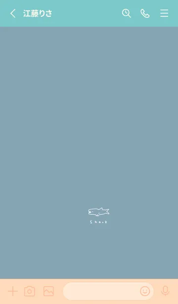 [LINE着せ替え] ブルーベージュ。さめ。の画像2