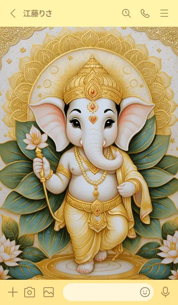 [LINE着せ替え] Ganesha, golden color, rich(JP)の画像2