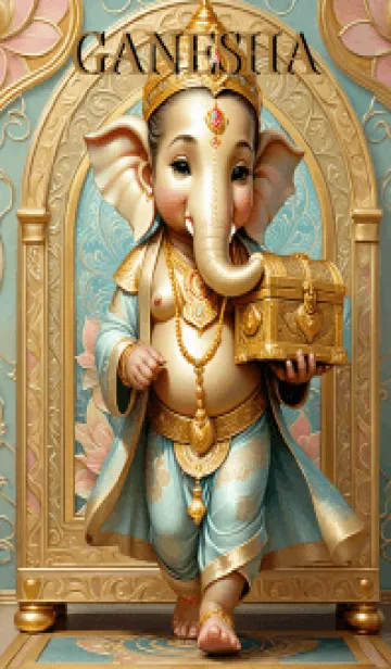 [LINE着せ替え] Gold Ganesha Business & Rich Theme (JP)の画像1