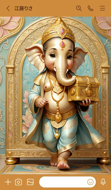[LINE着せ替え] Gold Ganesha Business & Rich Theme (JP)の画像2