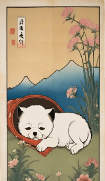 [LINE着せ替え] 浮世絵 ミャオミャオ猫 181C5Cの画像1