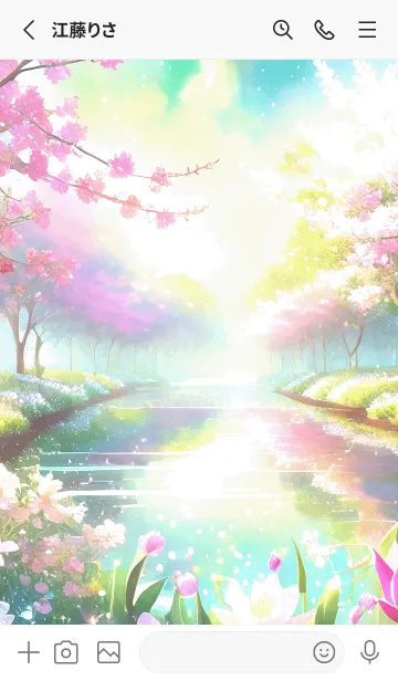 [LINE着せ替え] 優美な春の風景の着せかえ(Spring-744)の画像2