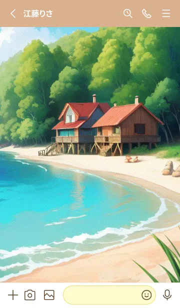 [LINE着せ替え] 海辺のバケーションコテージ xUreuの画像2